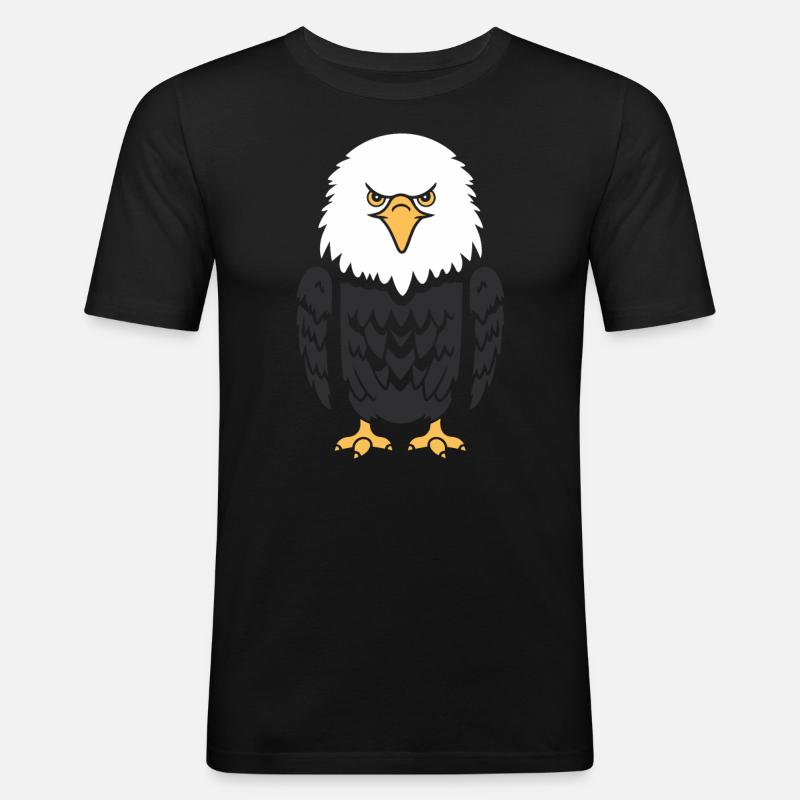 Adler Vogel - Männer Slim Fit T-Shirt - Schwarz