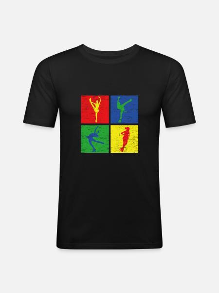 figure skating - Men's Slim Fit T-Shirt - black