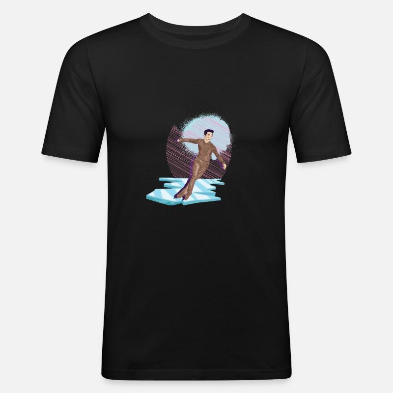 Schlittschuhlaufen Eiskunstlauf Eiskunstläufer Eis - Männer Slim Fit T-Shirt - Schwarz