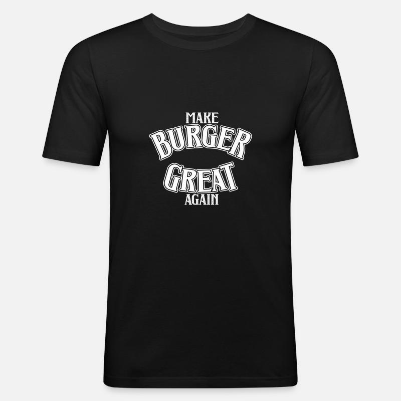 Make Burger great again - Men's Slim Fit T-Shirt - black