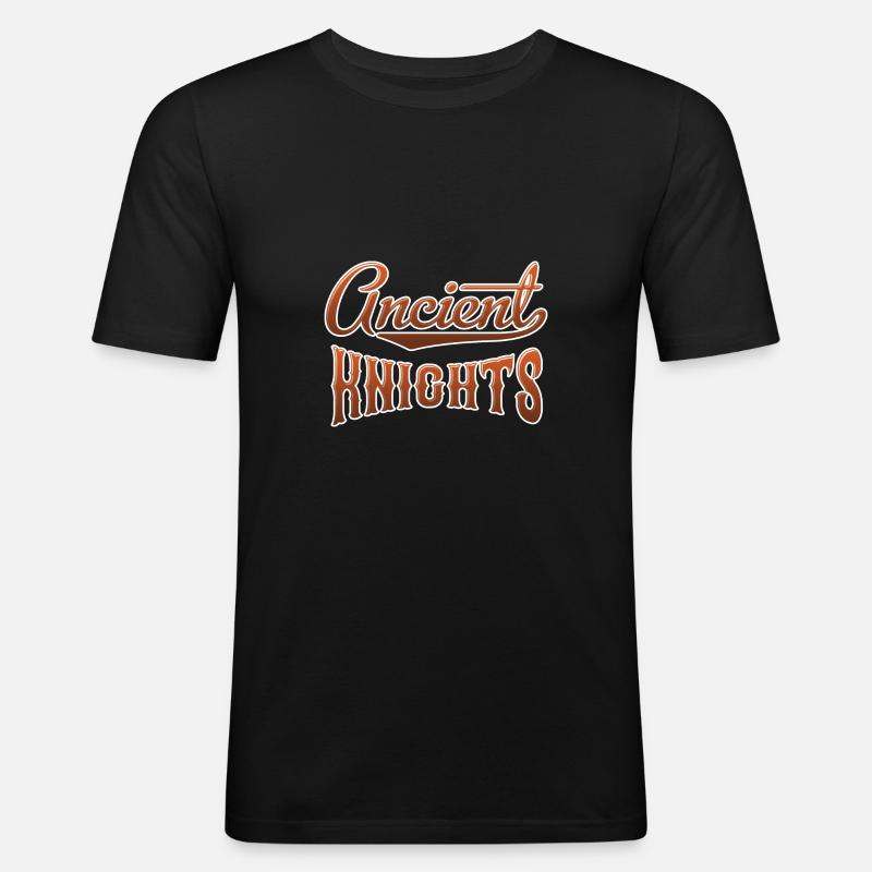 Ancient Knights Ritter - Männer Slim Fit T-Shirt - Schwarz
