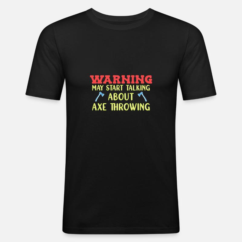 Axe throw axe throwing - Men's Slim Fit T-Shirt - black