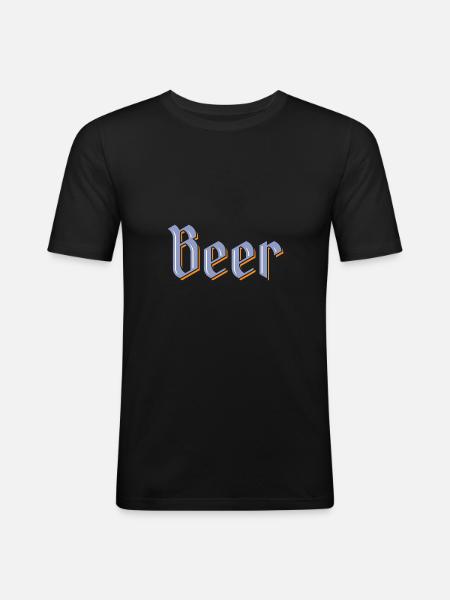 Beer - Men's Slim Fit T-Shirt - black