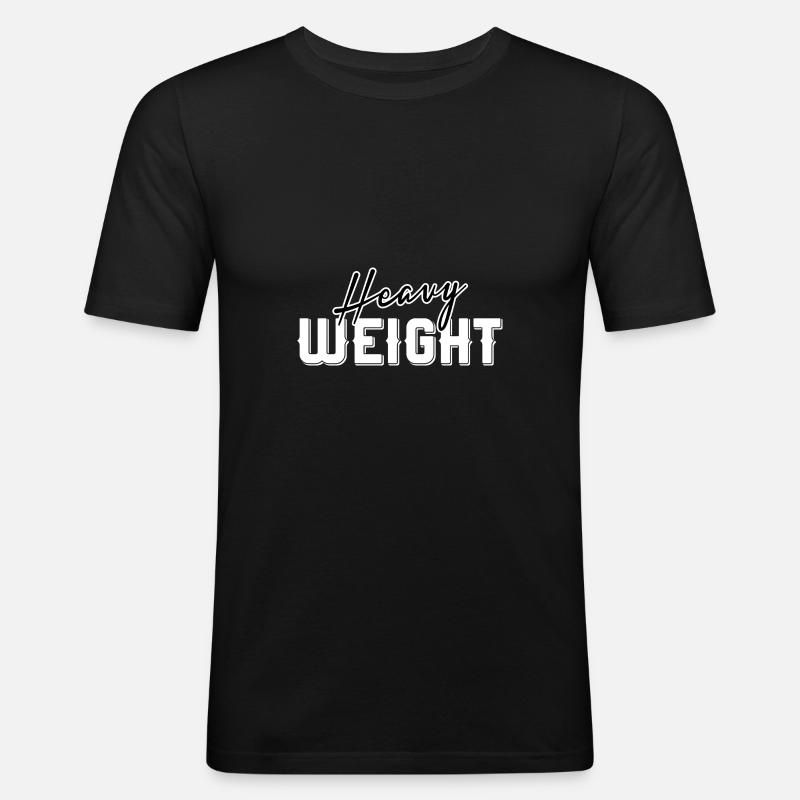 Heavy Weight - Männer Slim Fit T-Shirt - Schwarz
