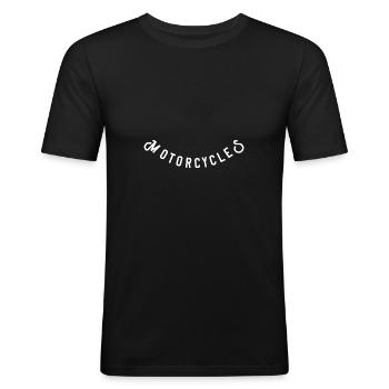 Motos - T-shirt près du corps Homme - noir - Devant - Nik (191cm)
