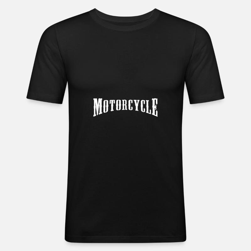 Motorcycle - Männer Slim Fit T-Shirt - Schwarz