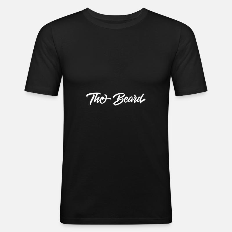 The Beard - Männer Slim Fit T-Shirt - Schwarz