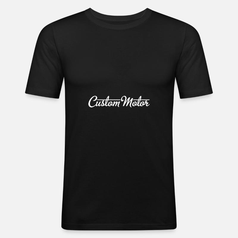 Custom Motor - Männer Slim Fit T-Shirt - Schwarz