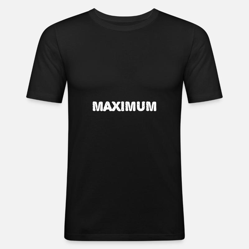 Maximum - T-shirt près du corps Homme - noir