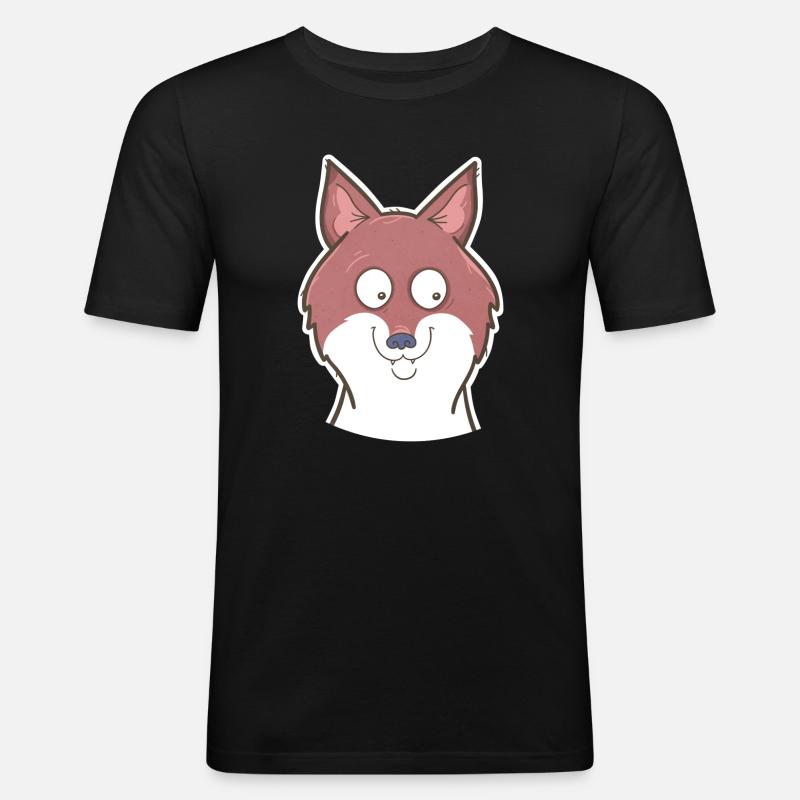 Fuchs - Männer Slim Fit T-Shirt - Schwarz