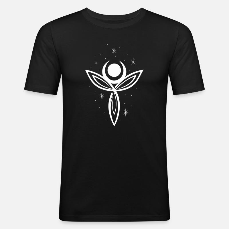 Déesse Lune Déesse Trinity Triquetra - T-shirt près du corps Homme - noir