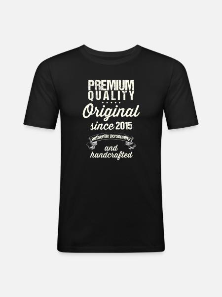 2015 Yearbook - Men's Slim Fit T-Shirt - black