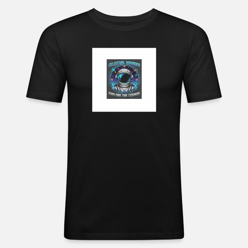 Celestial Voyager erforschen das Kosmos - Männer Slim Fit T-Shirt - Schwarz