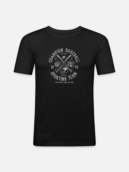 Champion baseball - Men's Slim Fit T-Shirt - black