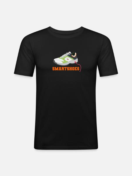 Smartschuhe - Männer Slim Fit T-Shirt - Schwarz