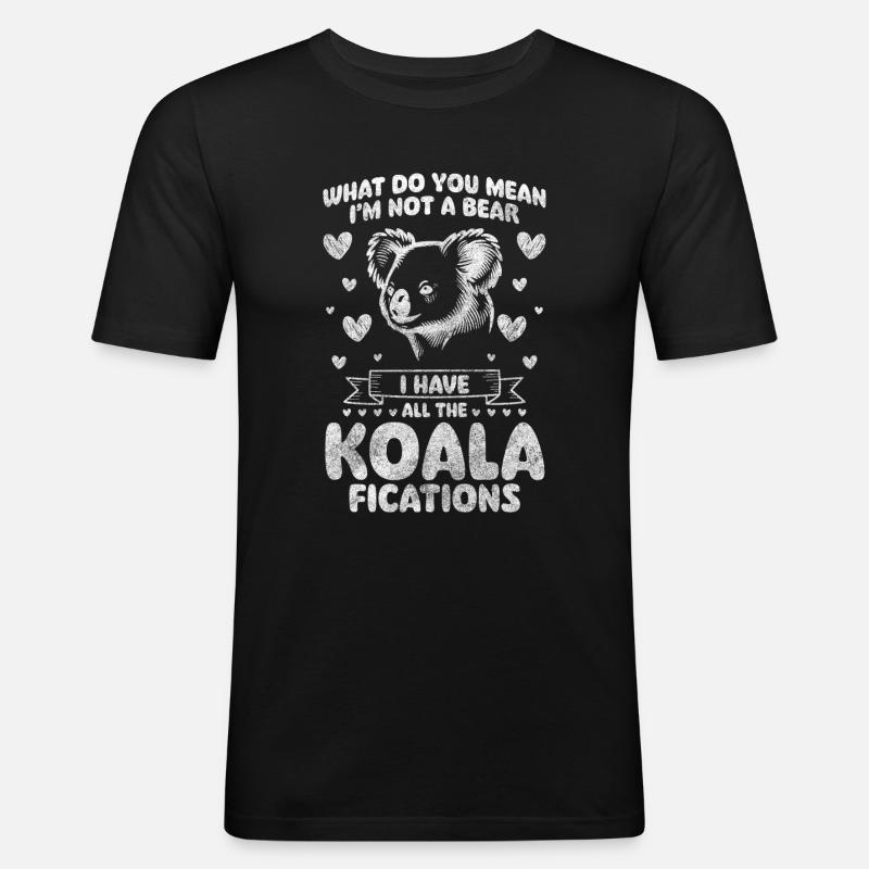Koalabär Wald Artenschutz Tier - Männer Slim Fit T-Shirt - Schwarz