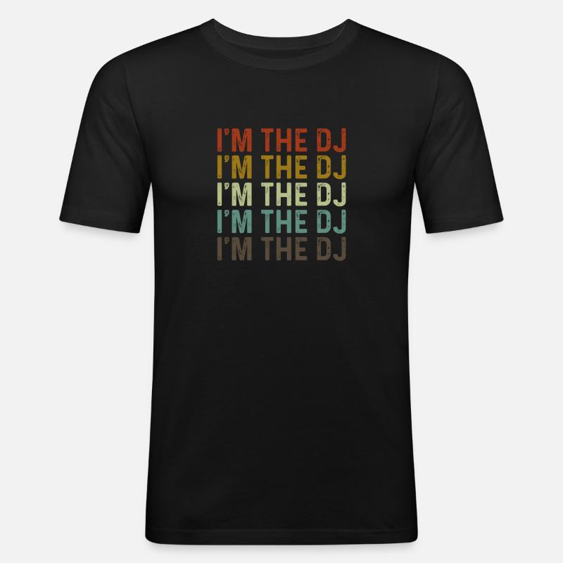 Ich bin der DJ DJ - Männer Slim Fit T-Shirt - Schwarz