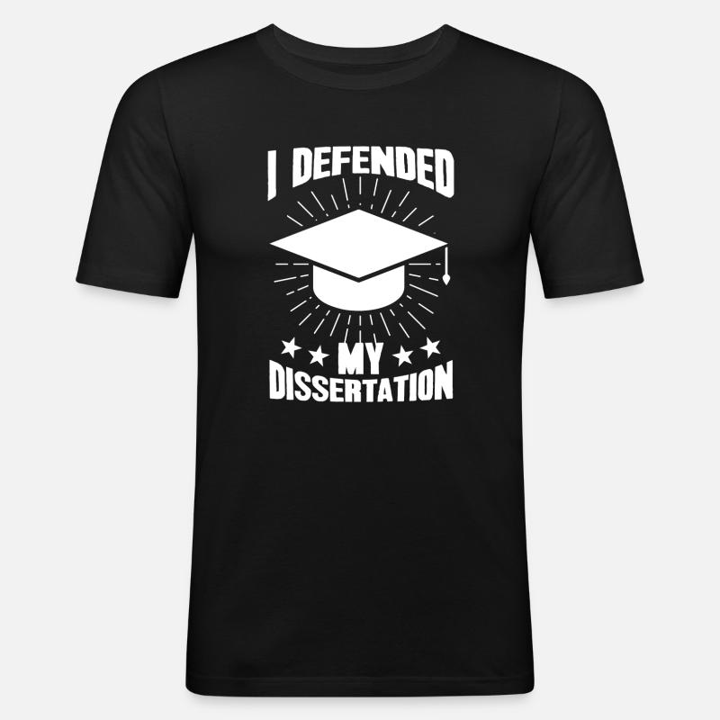 Dissertation PhD PhD Exam Gift - Men's Slim Fit T-Shirt - black