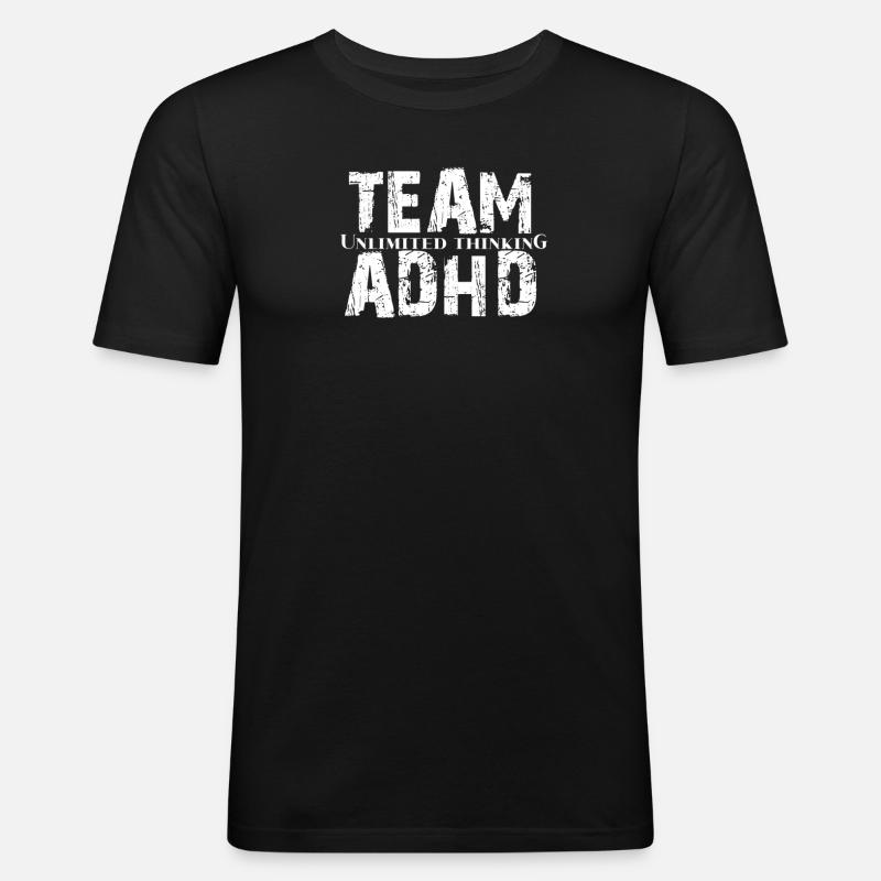 ADHS - Männer Slim Fit T-Shirt - Schwarz