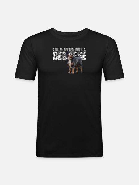 Bouvier bernois - T-shirt près du corps Homme - noir