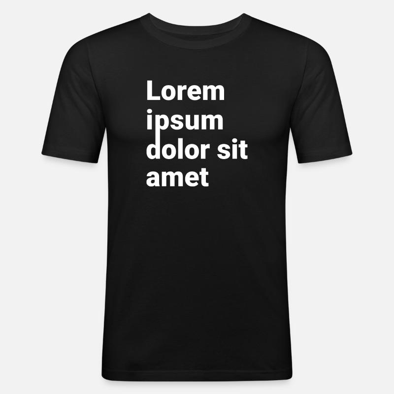 Lorem ipsum white - Men's Slim Fit T-Shirt - black