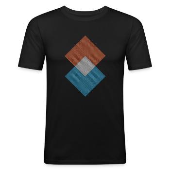 Geometric shapes - Men's Slim Fit T-Shirt - black - Front - Nik (191cm)