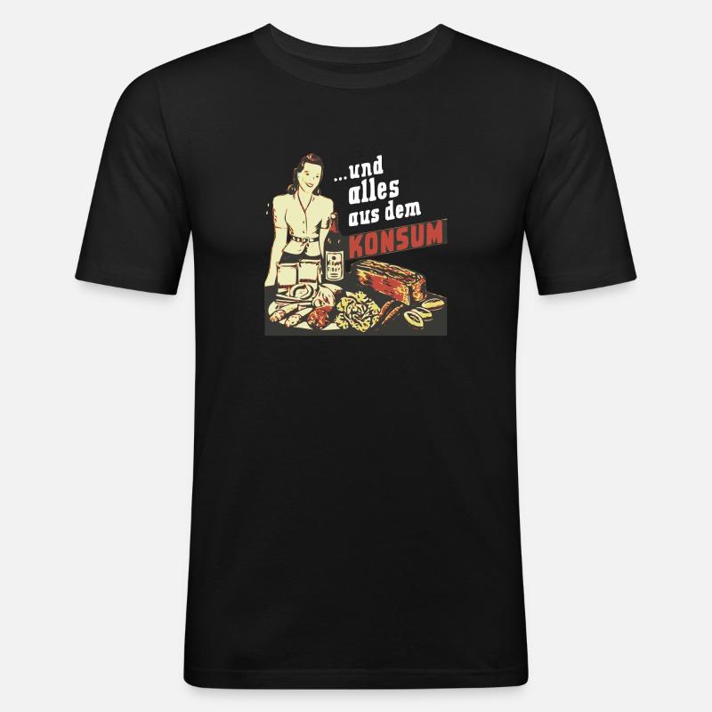 ... and everything from consumption - Men's Slim Fit T-Shirt - black
