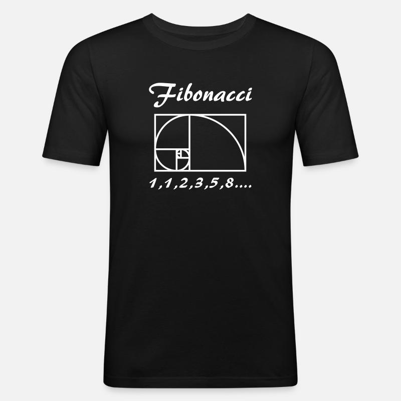 Fibunacci (vector) - Men's Slim Fit T-Shirt - black