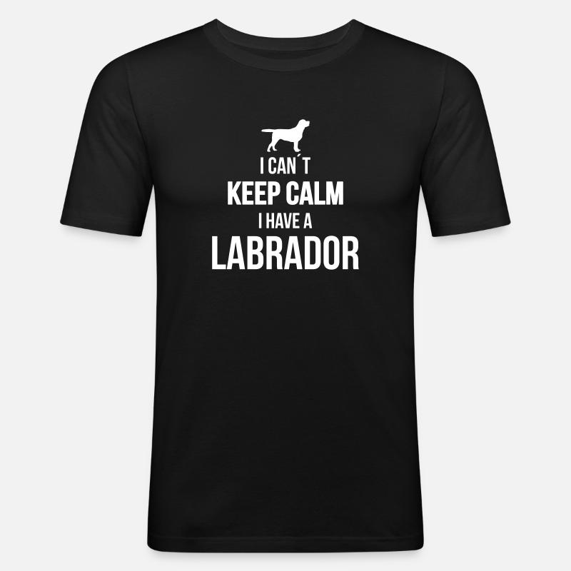 LABRADOR can't keep calm - Men's Slim Fit T-Shirt - black