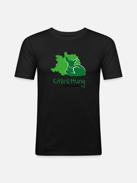 Kitzrettung Oberfranken - Men's Slim Fit T-Shirt - black