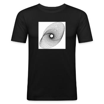 Mathematical Mandala 2 - Men's Slim Fit T-Shirt - black - Front - Nik (191cm)