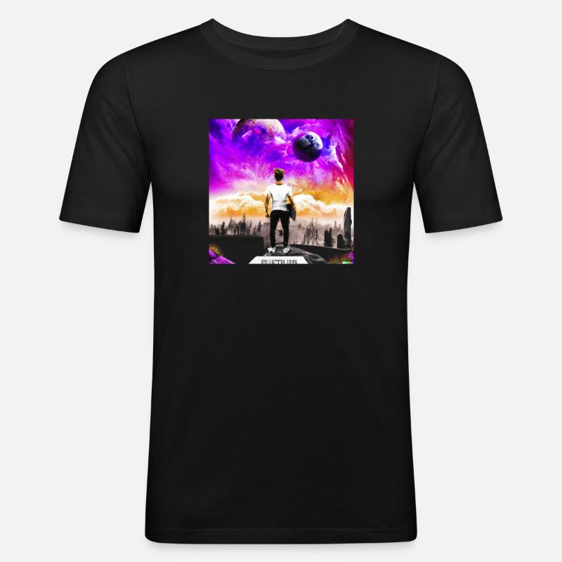 Crazy Eights - Männer Slim Fit T-Shirt - Schwarz