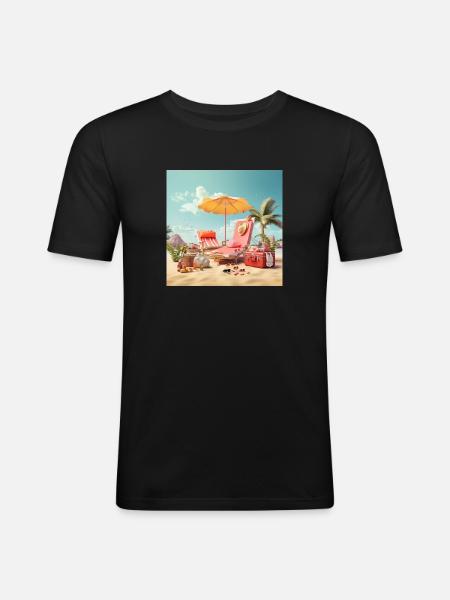 Holiday Joy Trend Shirt - Men's Slim Fit T-Shirt - black