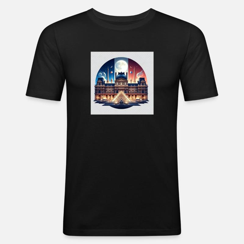 Musée du Louvre - T-shirt près du corps Homme - noir