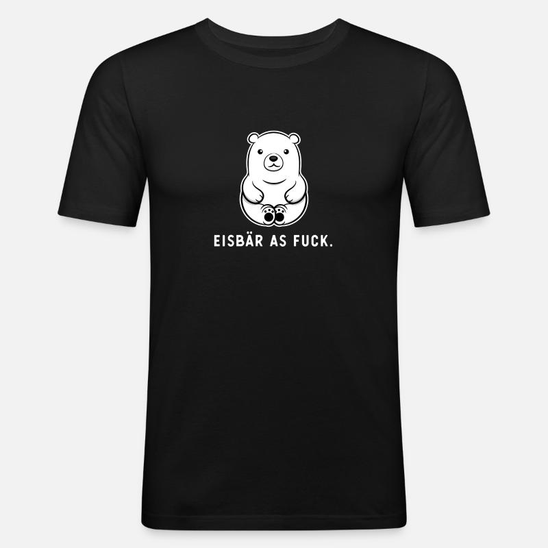 Cool polar bear gift - Men's Slim Fit T-Shirt - black