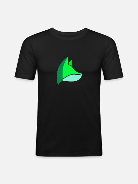 Fox green - Men's Slim Fit T-Shirt - black