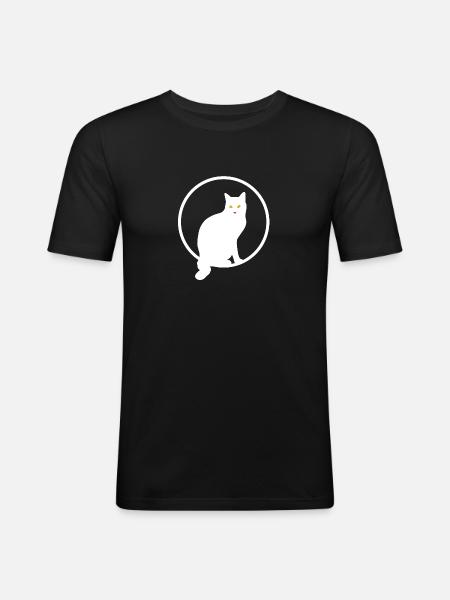 Cat outlines - Men's Slim Fit T-Shirt - black