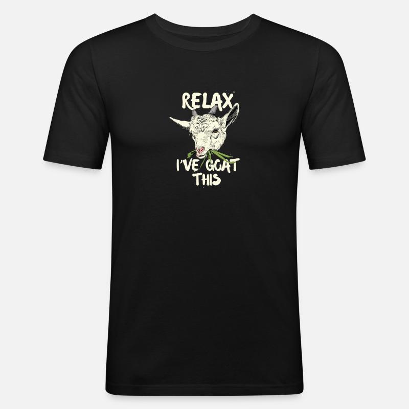Relax i’ve goat this - T-shirt près du corps Homme - noir