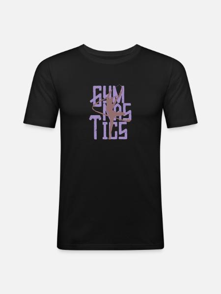 Gymnastics gymnastics club track and field gift - Men's Slim Fit T-Shirt - black
