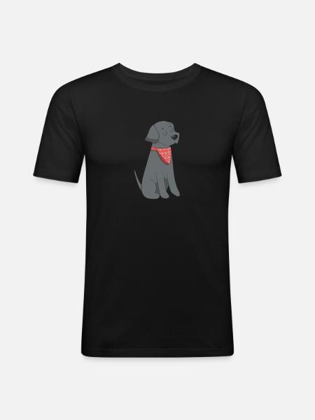 dog - Men's Slim Fit T-Shirt - black