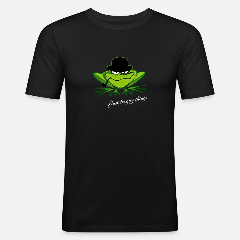Frosch - Männer Slim Fit T-Shirt - Schwarz
