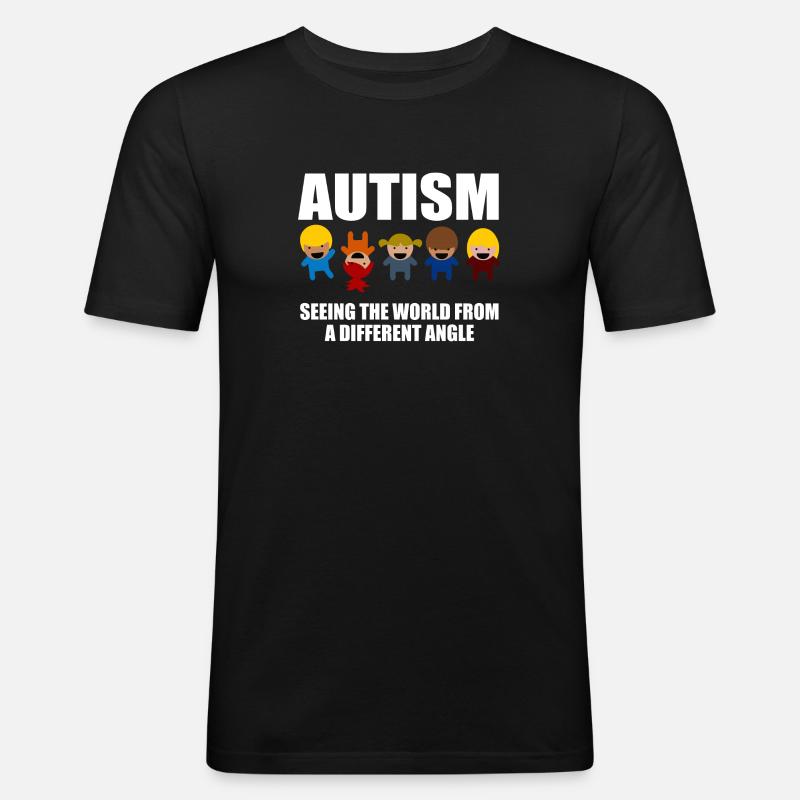 Autism Awareness Gift TShirt - Männer Slim Fit T-Shirt - Schwarz