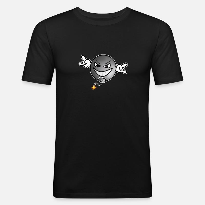 Bombe Version 2 - Männer Slim Fit T-Shirt - Schwarz
