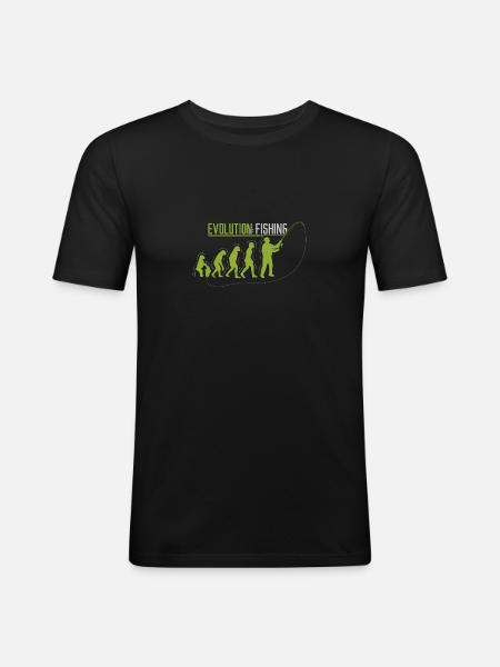 History of fishing - Men's Slim Fit T-Shirt - black