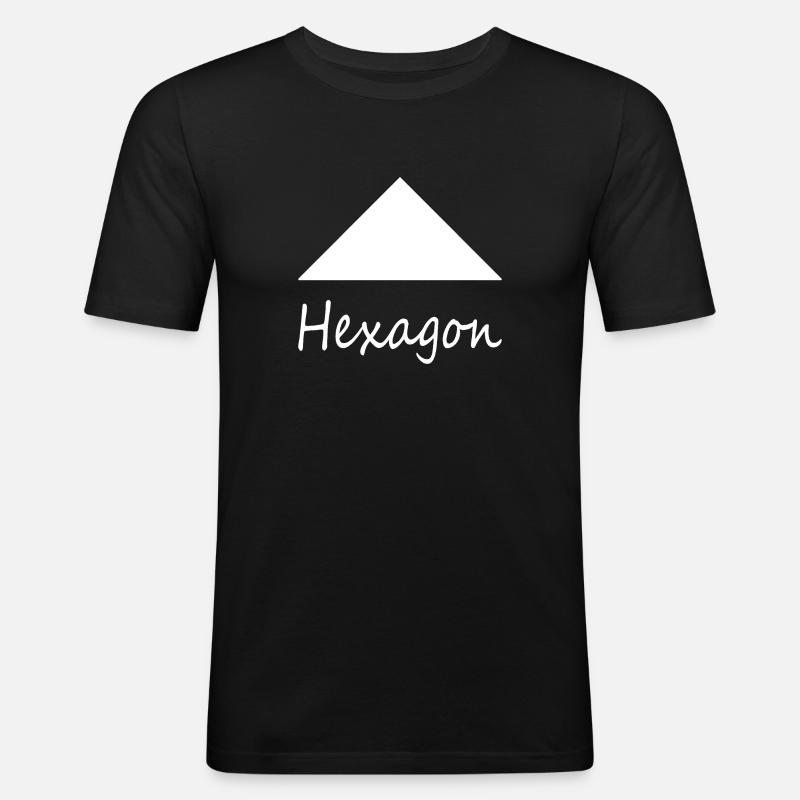 Falsche Hexagonform - Männer Slim Fit T-Shirt - Schwarz