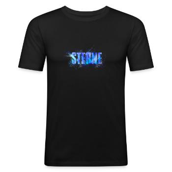 Sterne - Männer Slim Fit T-Shirt - Schwarz - Vorne - Nik (191cm)