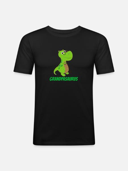 Opasaurus - Geschenkidee - Männer Slim Fit T-Shirt - Schwarz