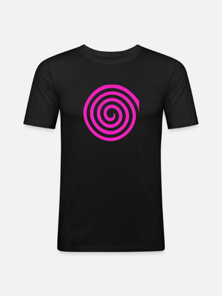 Spirale - Männer Slim Fit T-Shirt - Schwarz