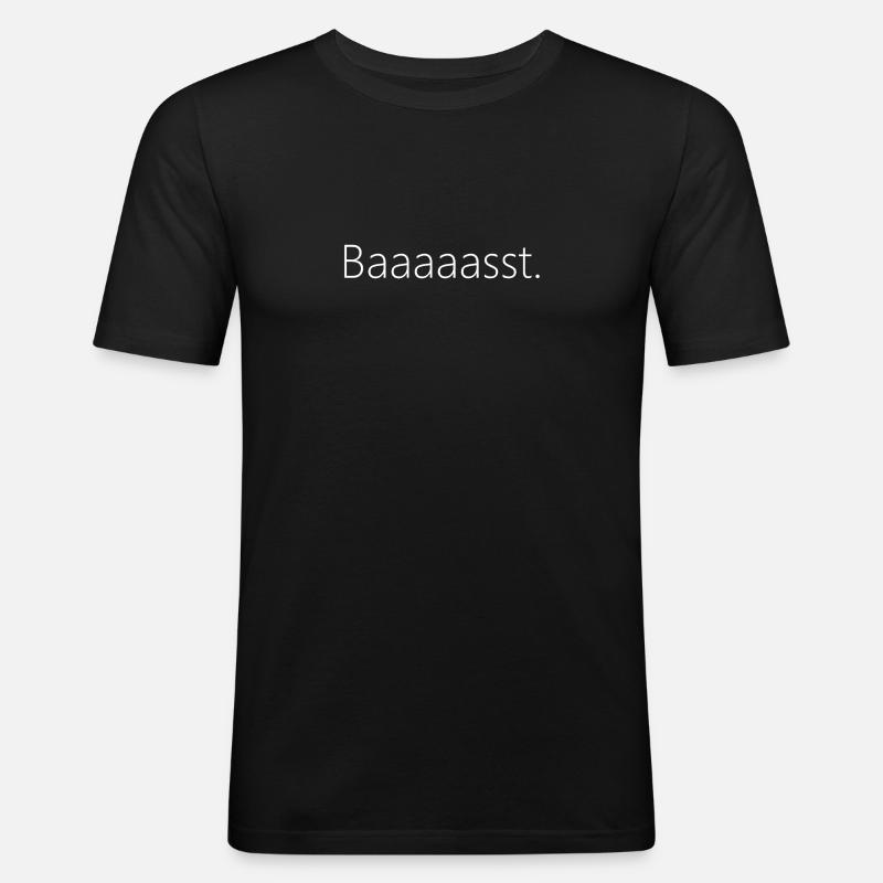 Baaaaasst. (weiss) / basst. - Männer Slim Fit T-Shirt - Schwarz