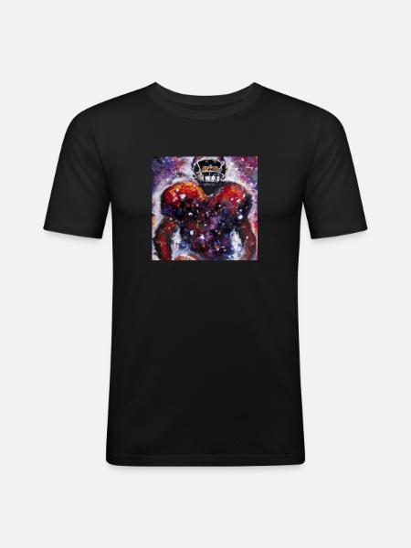 American football - Männer Slim Fit T-Shirt - Schwarz